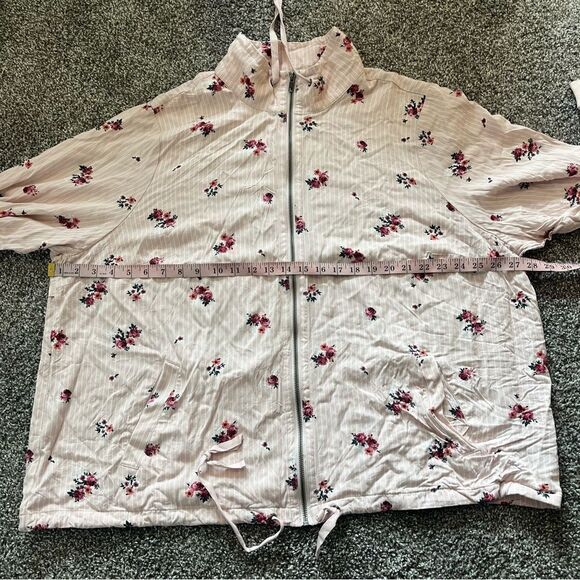 Torrid Pink Floral Stripe Twill Track Jacket 4X Ditsy Floral - Picture 14 of 16